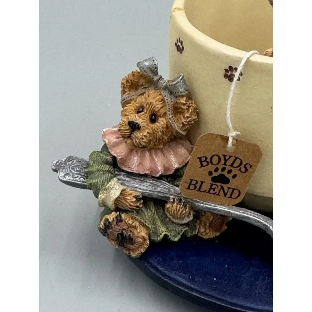 1999 Boyds Bears Prissie, Sissie & Missie Fixin Tea For 3 Bearstone Collection